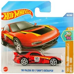 Базова машинка Hot Wheels 70S VS. '90 95 Mazda RX-7 Drift / Deraper червона (5785) JBB57-N522