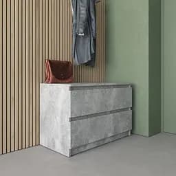 Комод Vays R-19, 2 шухляди без ручок, ЛДСП, 80×40×53 см - для передпокою, спальні, вітальні - мініатюра 4