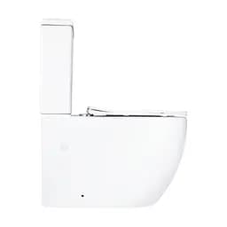 Унітаз підлоговий Qtap Grand Ultra Quiet безобідковий з сидінням Soft-close White QT26228301W, Білий - мініатюра 4