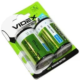 Батарейка D (LR20), лужна, Videx, 2 шт, 1.5V, Blister