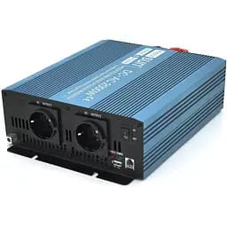 Инвертор напряжения Mexxsun MXS-2000, 24V/220V, 2000W с правильной синусоидой, 2 Shuko, клеммные провода, Q4