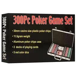 Настольная игра Johnshen Sports Покерный набор 300 фишек по 11,5 г без номинала (алюминиевый кейс) (IG-2114)