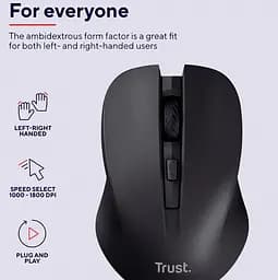 Комп'ютерна миша Trust Mydo Silent WL чорний teh0014060 - мініатюра 6