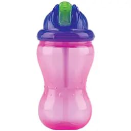 Поїльник Nuby з трубочкою-непроливайкою 355 мл рожевий (NV0404001pnk)