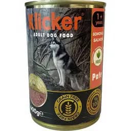 Вологий корм Klicker паштет для дорослих собак з лососем 400 г.