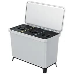 Сортировщик Prosperplast Systema с крышкой и ножками 4x10 л светло-серый (62868-427)