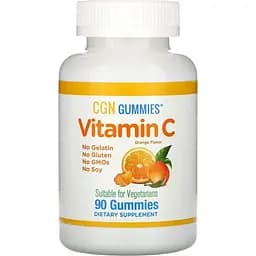 Витамин C California Gold Nutrition Vitamin C Gummies апельсиновые дольки без желатина 90 жевательных конфет