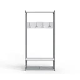 Вішалка модульна підлогова Ferrum-decor Треліс 13 180x90x38 сірий ДСП Білий 16мм (FRD-104337)