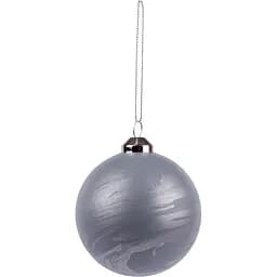 Новогодняя игрушка Novogod'ko Шар 10 cм матовая мраморная синяя (973820)