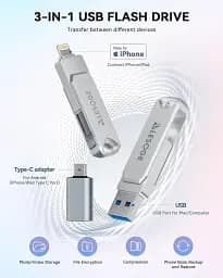 USB-накопичувач LESOGE Apple MFi Certified USB Flash Drive 128 ГБ - мініатюра 7