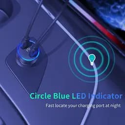 Автомобільний зарядний пристрій Choetech С0054BK 2xUSB-C, 40 Вт, PD - мініатюра 8
