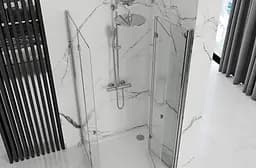 Душова кабіна Rea Fold N2 110x110 chrome REA-K7438 + REA-K7438, Хром, Універсальна, прозорий, хром - мініатюра 3