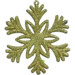 Новорічна прикраса Jumi Сніжинка золотиста 10 см (5900410301634)