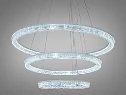 Підвісна LED люстра Diasha D9711/800+600+400WH біла, 148 W, з пультом, освітлення до 30 м2 - мініатюра 3