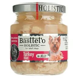 Влажный корм для собак Basttet'o Holistic кусочки филе индейки в желе 130 г