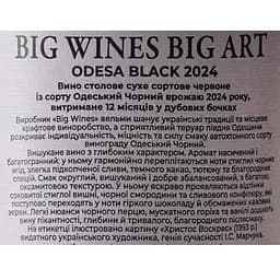 Вино Big Wines Big Art Odesa Black 2023 Великоднє червоне сухе 750 мл - мініатюра 7