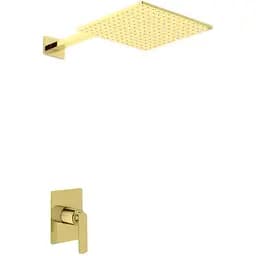 Душова система Kohlman Experience 30 brushed gold + BOX прихованого монтажу KPL-QW220EGDBQ30, Золотий