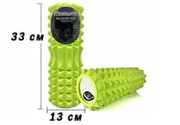 Масажний ролик EasyFit Grid Roller 33 см v.1.2 Салатовий - мініатюра 2