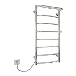 Электрический полотенцесушитель Kosser Каскад с полкой 1000x500/8 EL ДКп03EL, Хром, Левое