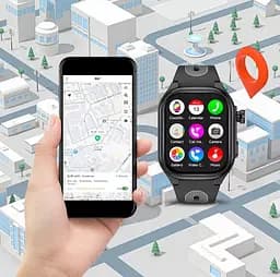Розумний дитячий смарт годинник Lemfo AS06 з 4G сім картою, GPS трекером, 16GB пам’яті, прослушкою та висувною поворотною HD-камерою До 5 днів роботи Блакитний - мініатюра 12