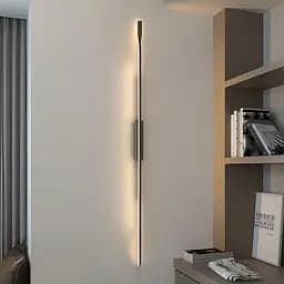 Настінний світильник у стриманому каркасі чорного кольору Line F довжина 60 см Арт. WSG25/600 BK