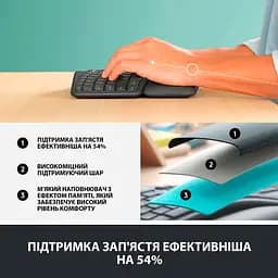 Клавіатура Logitech ERGO K860 for Business Bluetooth/Wireless UA Black [920-010352] [81153] - мініатюра 9