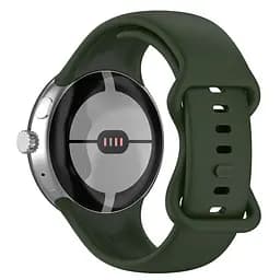 Силіконовий ремінець на смарт годинник Google Pixel Watch 3 45mm/4 45mm, Silicone, field green, зі зручною застібкою, на фітнес браслет, ArmorStandart (ARM84020) - мініатюра 2