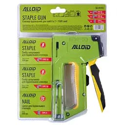 Степлер будівельний Alloid Building Tools для скоб 6 в 1 + 1500 скоб (SG-41410) - мініатюра 5