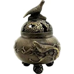 Аромакуритель "Птицы на ветке" для аромата бронзовая 11,5х10х10 см