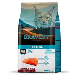 Сухий корм для стерилізованих котів із лососем BRAVERY Salmon Adult Cat Sterilized 2 кг