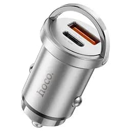 Автомобільний комплект - адаптер і кабель HOCO NZ10 45 W usb-c - lightning сріблястий - мініатюра 8
