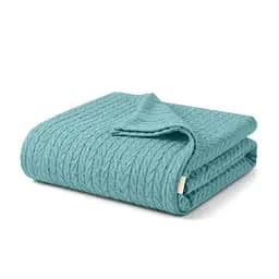 Плед-покривало Cosas Knitted Braid Azure косичка 75х95 см (Blanket_50Azure_KnittedBraid_75x95)