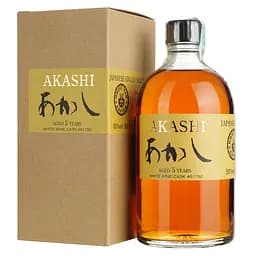 Виски Akashi Single Malt White Wine 5 Year Old 50% 0.5 л в подарочной упаковке