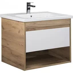 Тумба Мойдодир Oslo 70 Wood з умивальником ID-70 дуб крафт/Білий