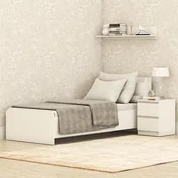 Кровать односпальная MebelStar Нео 90x200 см Аляска белый (MBS-1140)