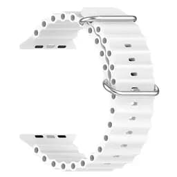 Силіконовий ремінець на смарт-годинник для Apple Watch 42,44,45,46,49 mm, Ocean Band, white, зі зручною застібкою, для годинника епл вотч, спортивний, ArmorStandart (ARM74249)