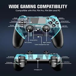 Бездротовий контролер JORREP для PS4 сумісний з PS-4/Slim/Pro - мініатюра 3