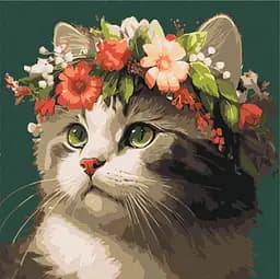 Набор для росписи по номерам Весенний венок, 40x40 см, КНО6509