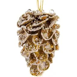 Ялинкова прикраса Lefard Шишка 14х10 см золота (66-191)