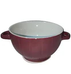 Тарілка глибока Offtop, з двома ручками, 680 мл, бордовий (850104)