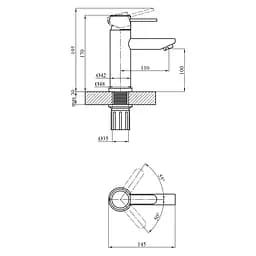 Змішувач для раковини Agua Elposo - INOX010CR (CV035460) - мініатюра 8