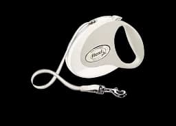 Повідець-рулетка Flexi Style M, для собак до 25 кг, стрічка 5 м, білий (COM.251.W)