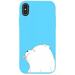 Чохол-накладка Toto Matt TPU 2 mm Print Case Apple iPhone XS Max #57 Bear Tongue Sky Blue