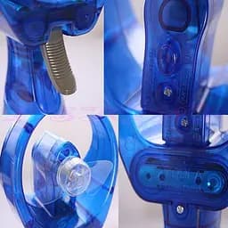 Ручний мінівентилятор із пульверизатором на батарейках, Water Spray Fan, Синій, з розпилювачем води (ST) - мініатюра 5