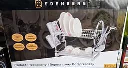 Сушарка для посуду Edenberg EB-2112 двоярусна з піддоном та відсіком для приладів - мініатюра 6