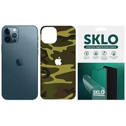 Защитная гидрогелевая пленка SKLO Back (тил+лого) Camo для Apple iPhone 13 mini (5.4) Коричневый / Army Brown