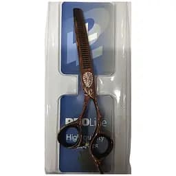 Професійні філіровочні ножиці для стрижки волосся PROline 6,0" Gold Rose з японської нержавіючої сталі