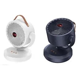Вентилятор акумуляторний Mini fan VU-05 FS-25 LED автообертання Білий - мініатюра 4