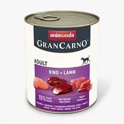 Влажный корм Animonda GranCarno для взрослых собак, с говядиной и ягненком, 800 г