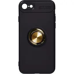 Чохол-накладка Toto Car Magnetic Ring TPU Case Apple iPhone 7/8/SE 2020 Black/Gold